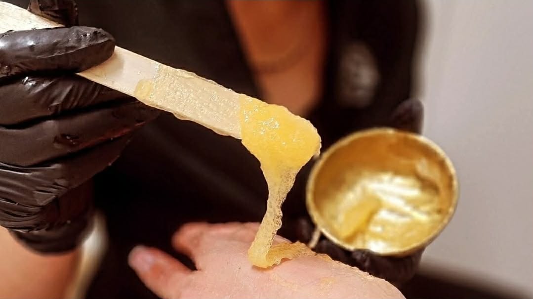 A waxing treatment in progress at the High Country Beauty studio
